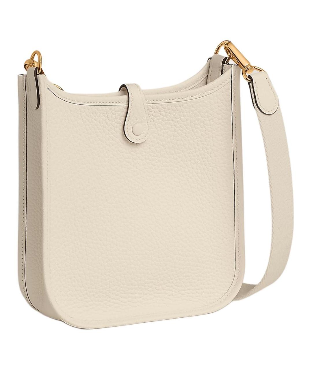 HERMES Бежевая кожаная сумка через плечо, фото 3