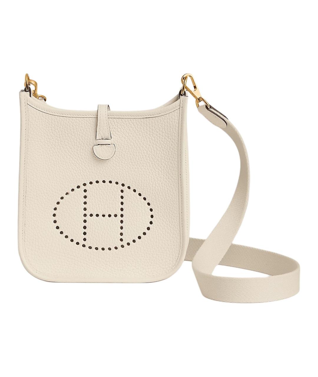 HERMES Бежевая кожаная сумка через плечо, фото 1