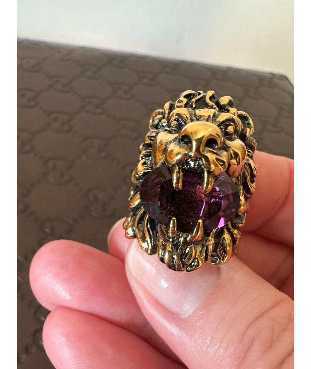GUCCI Золотое латунное кольцо, фото 7