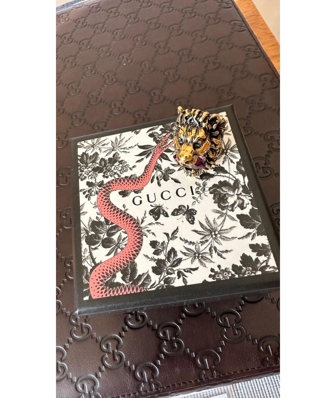 GUCCI Золотое латунное кольцо, фото 6