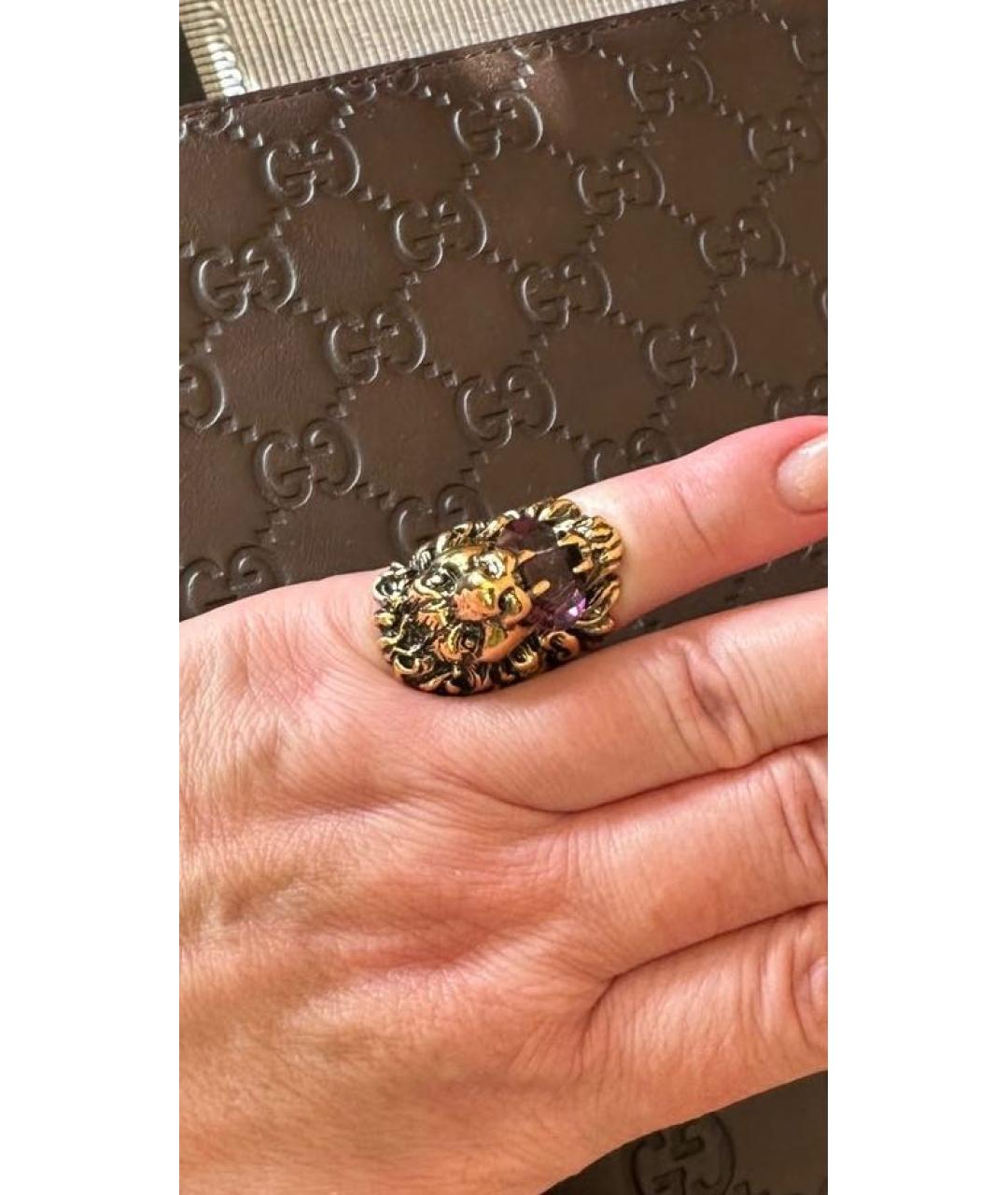 GUCCI Золотое латунное кольцо, фото 4