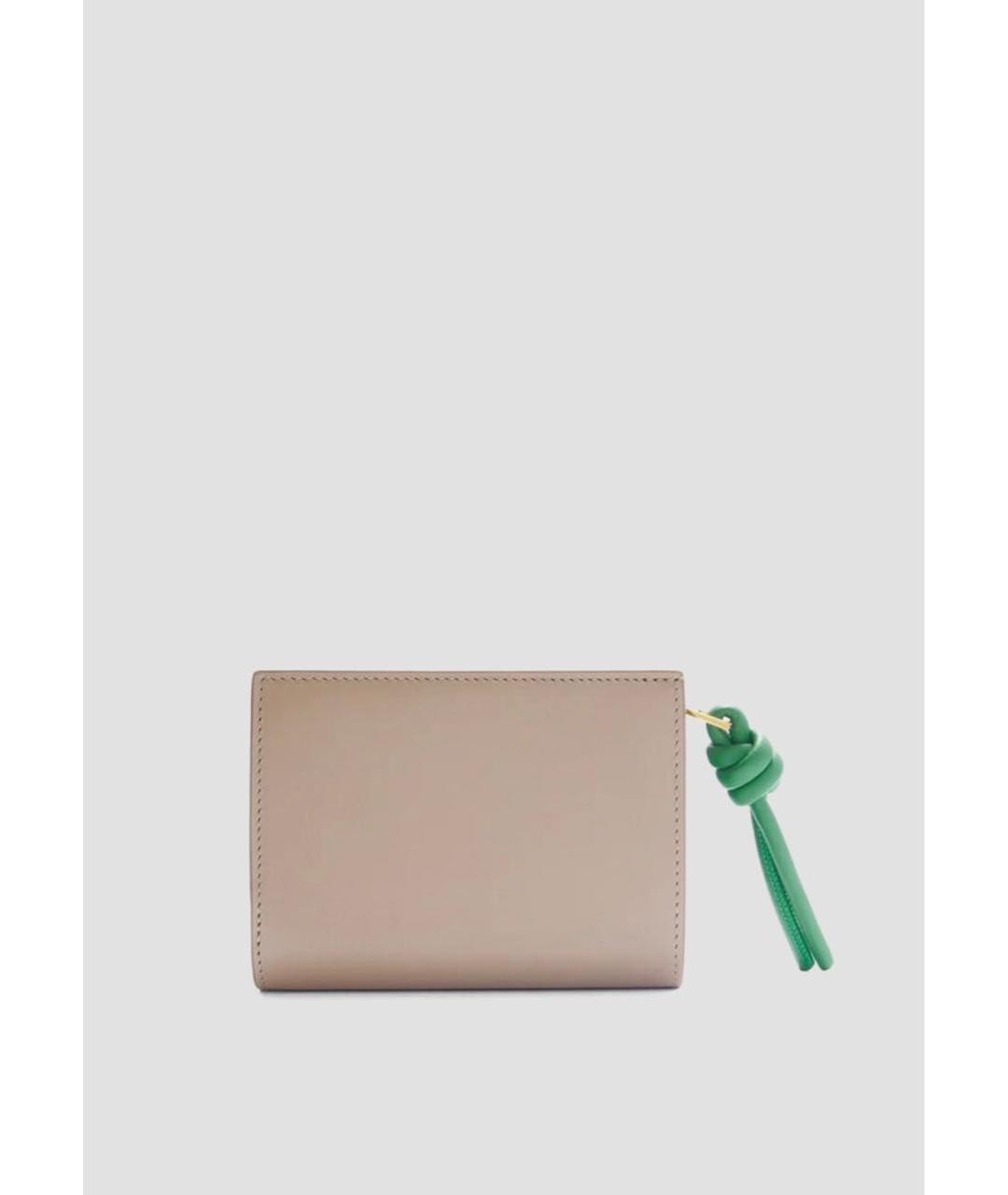 LOEWE Бежевый кожаный кардхолдер, фото 3