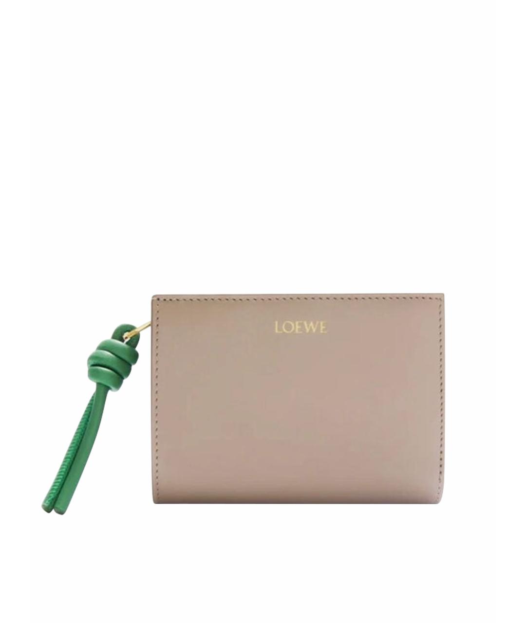 LOEWE Бежевый кожаный кардхолдер, фото 5