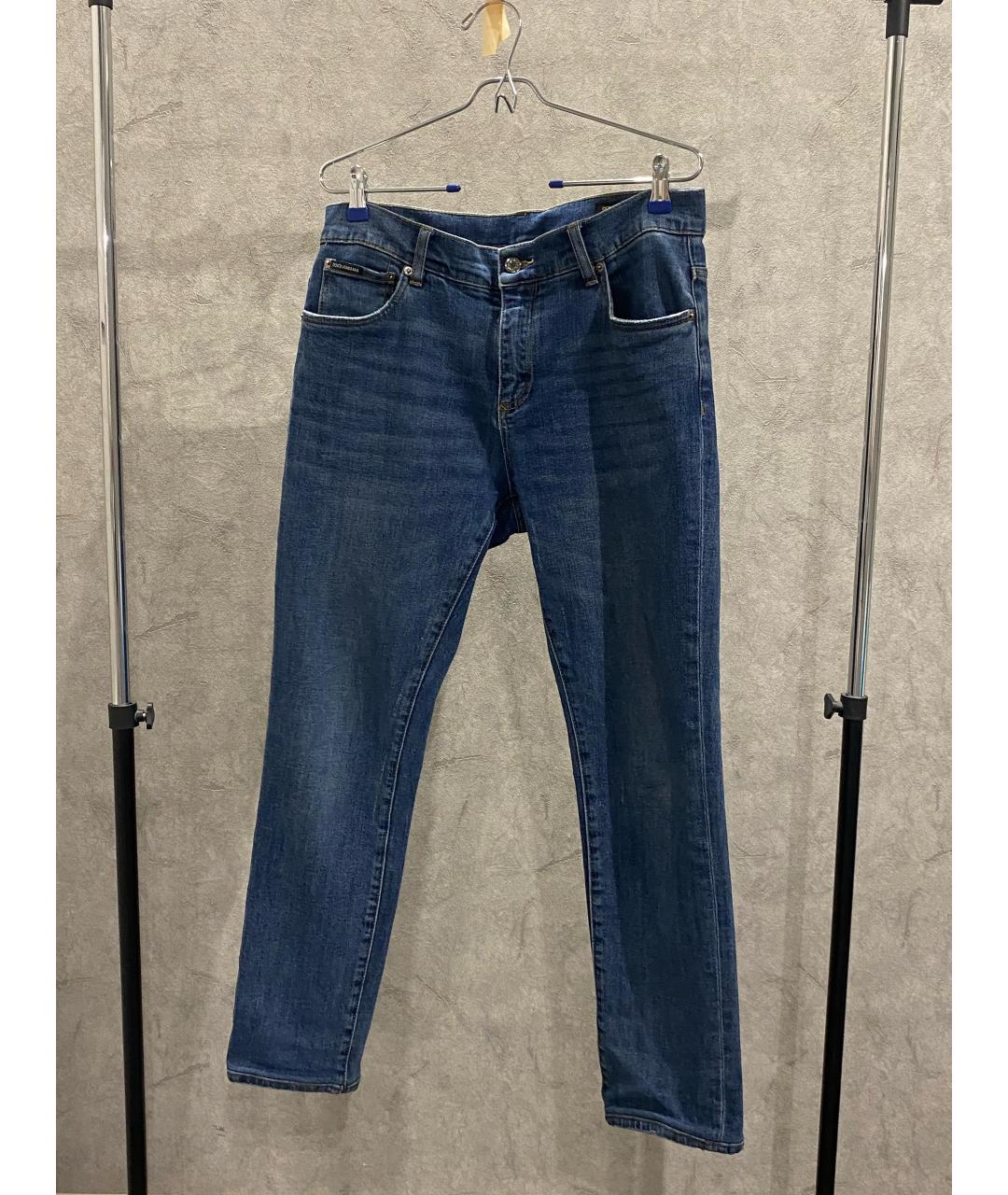 DOLCE&GABBANA Темно-синие хлопко-эластановые джинсы скинни, фото 6