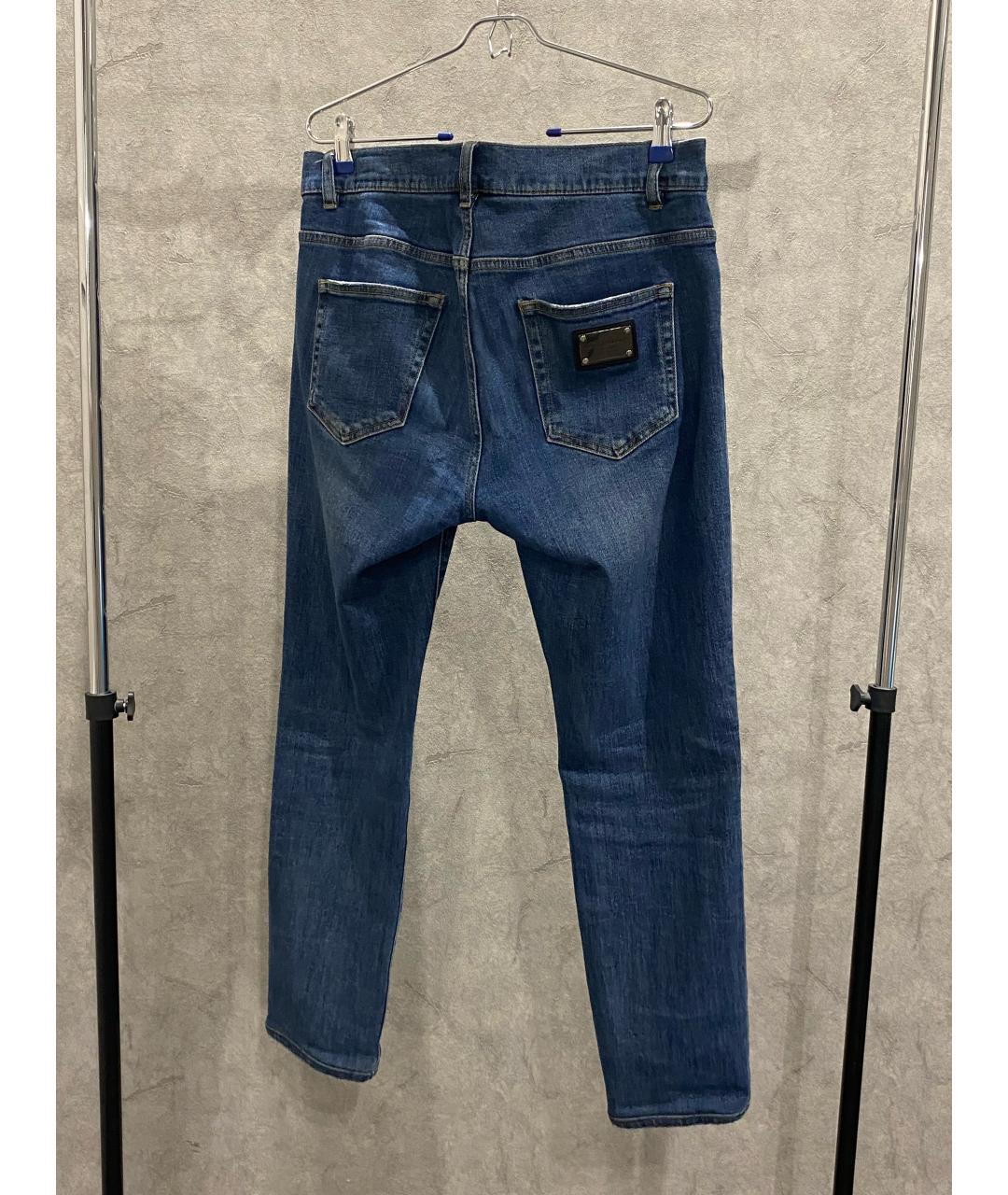 DOLCE&GABBANA Темно-синие хлопко-эластановые джинсы скинни, фото 2