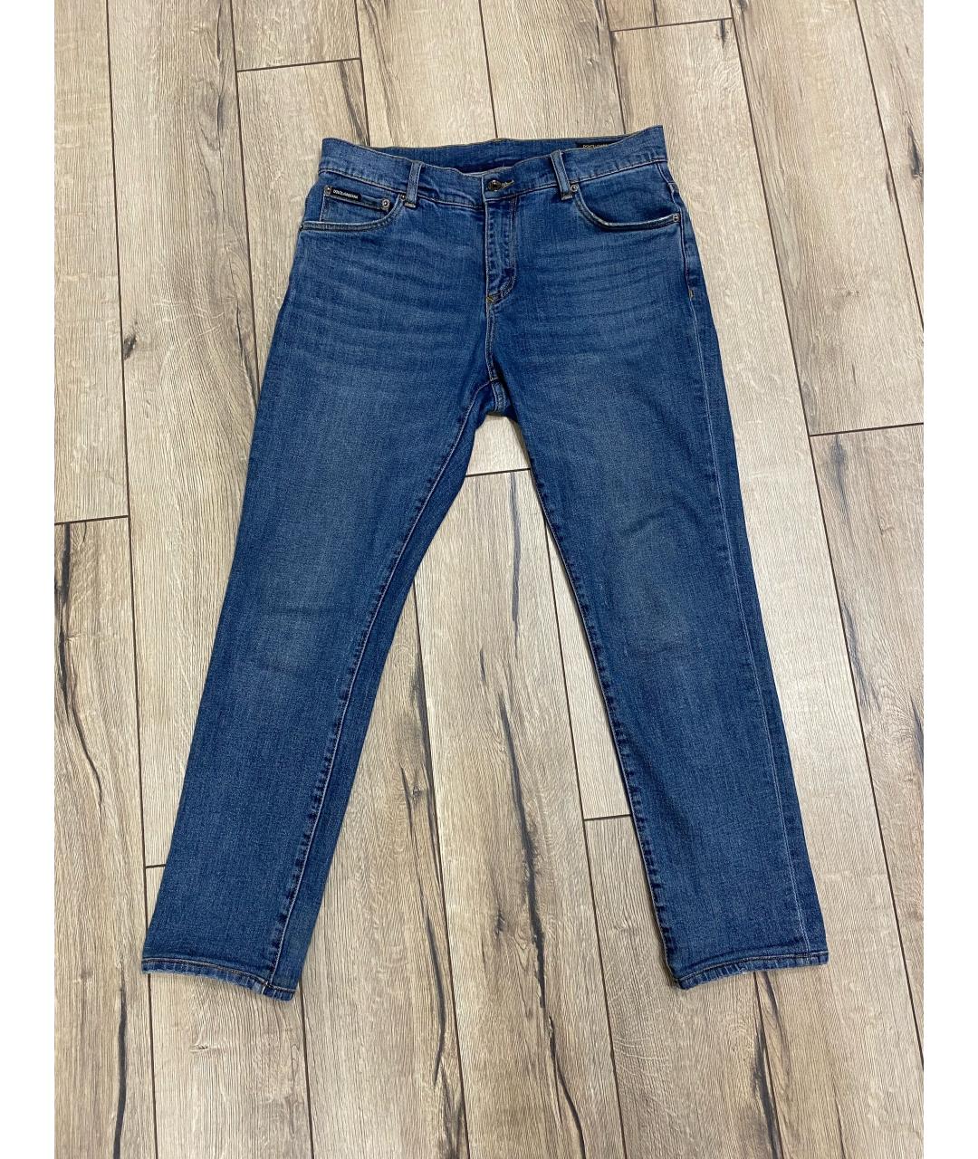 DOLCE&GABBANA Темно-синие хлопко-эластановые джинсы скинни, фото 3