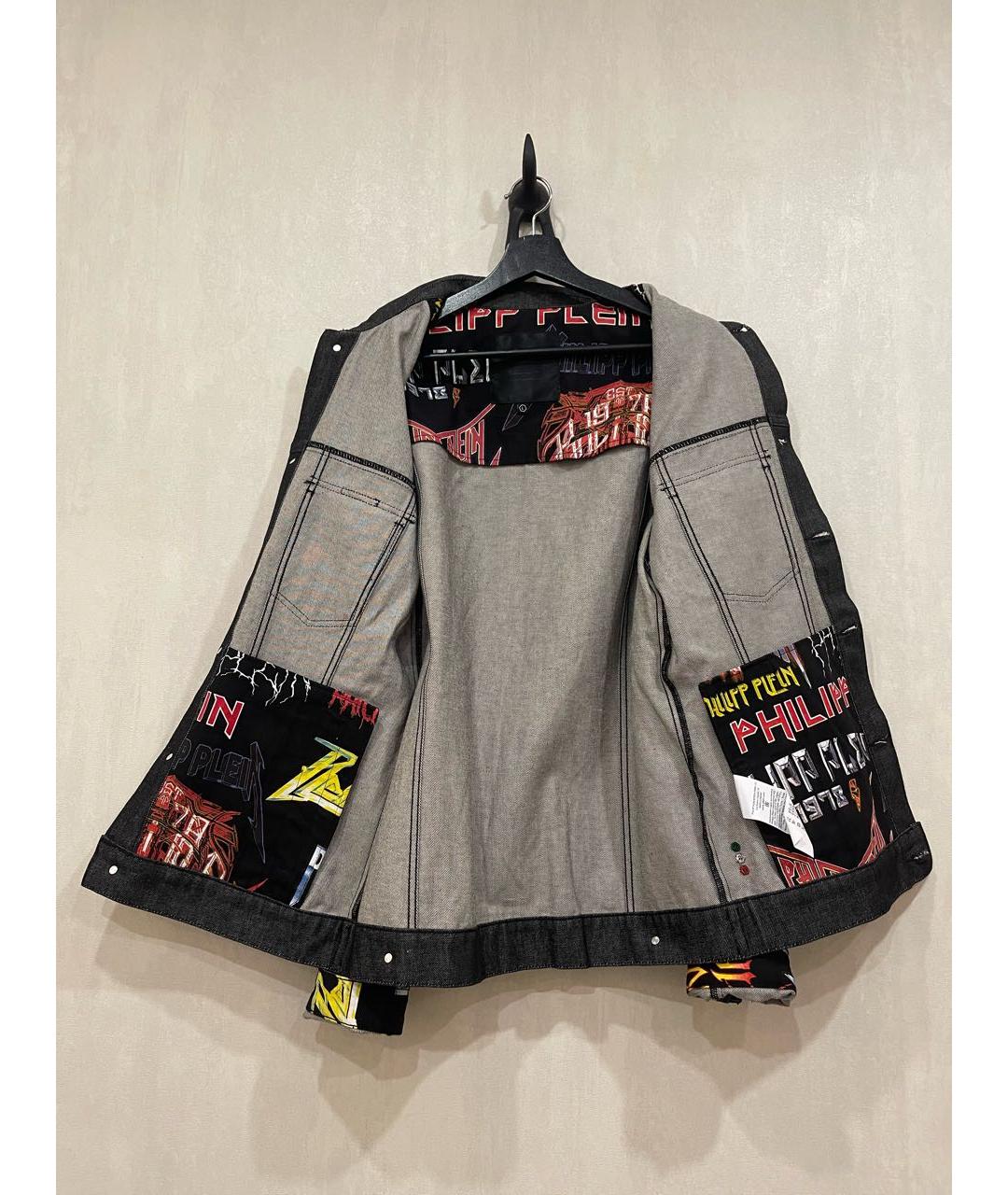 PHILIPP PLEIN Черная деним куртка, фото 4
