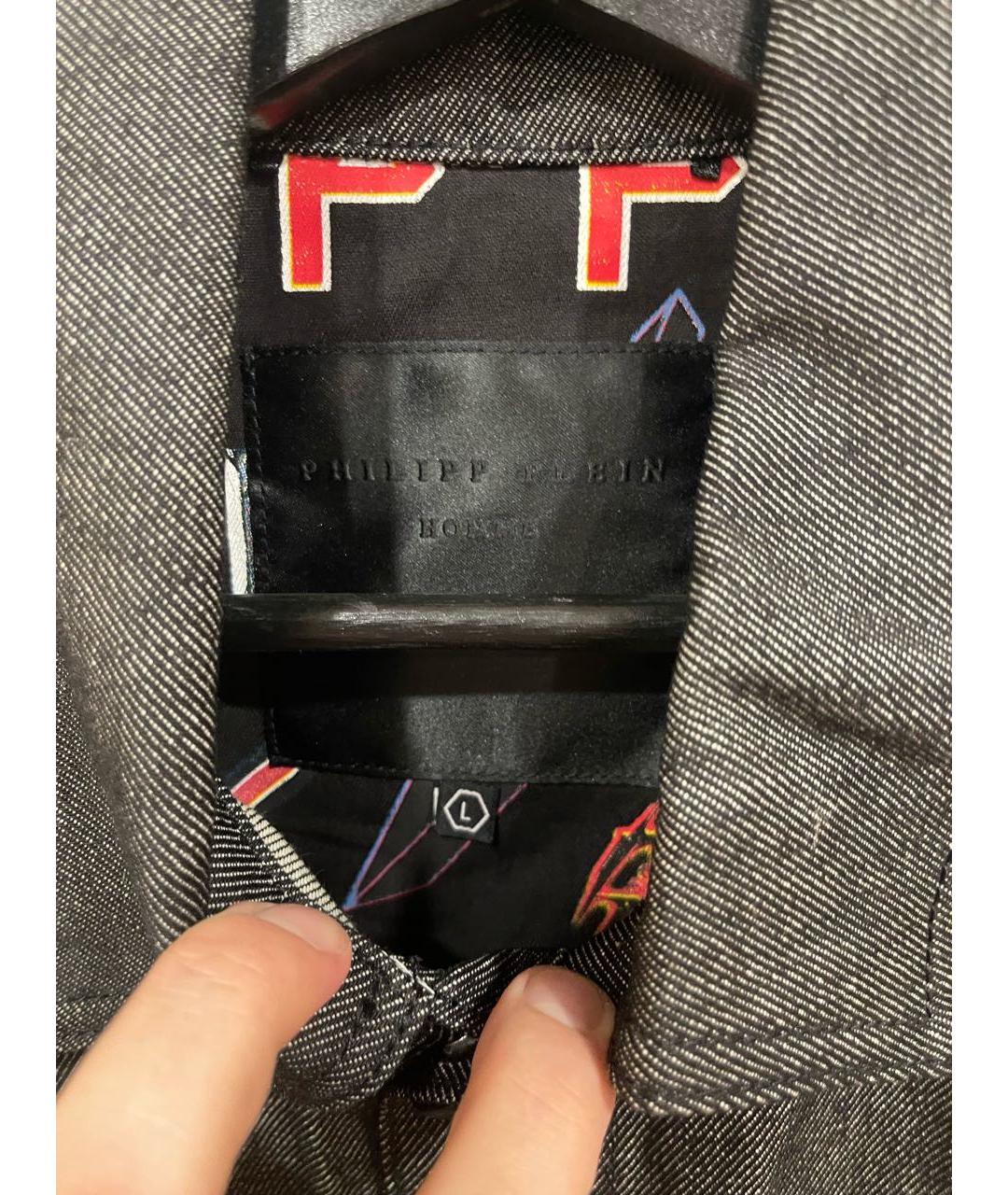 PHILIPP PLEIN Черная деним куртка, фото 3