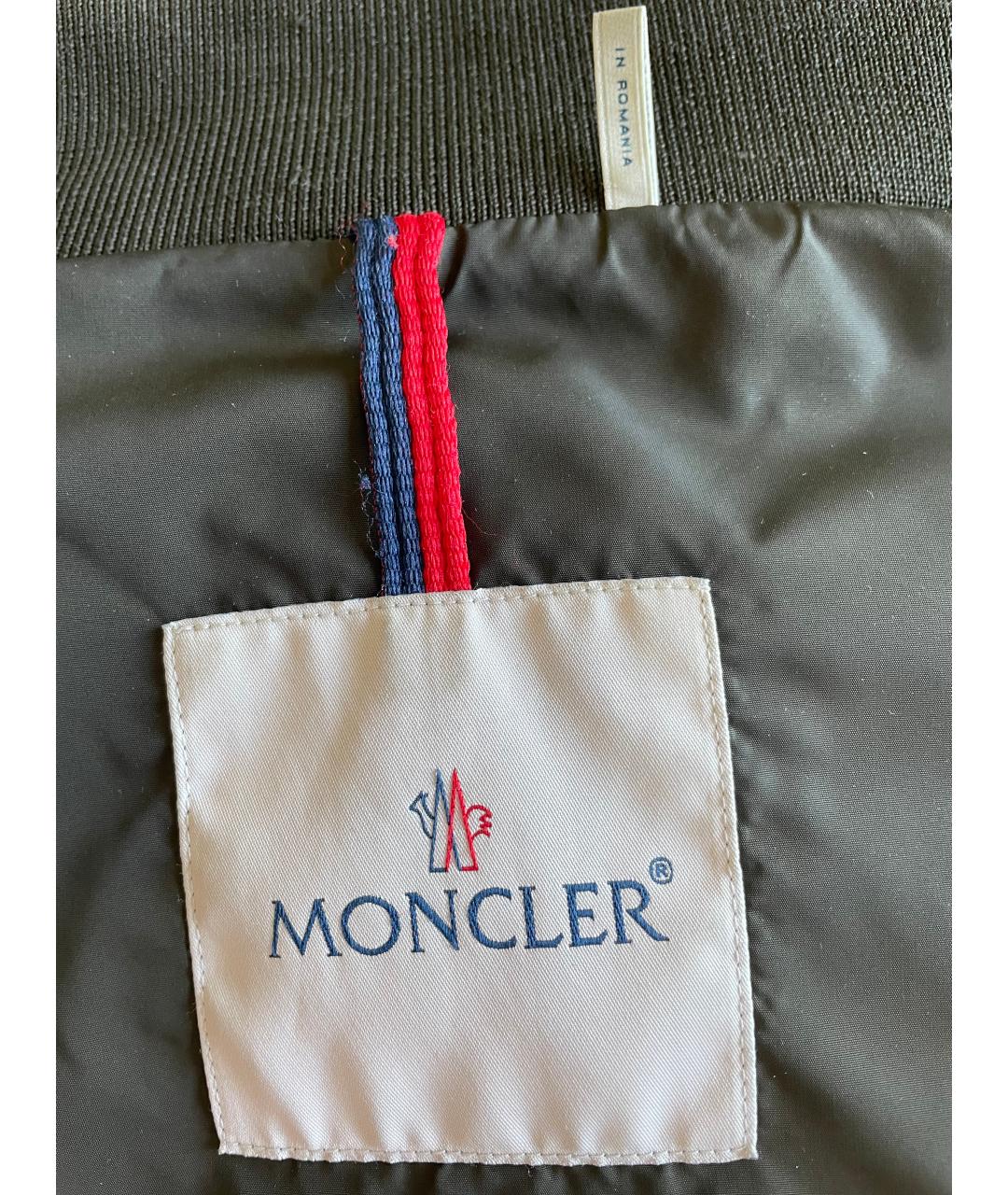 MONCLER Хаки полиэстеровая куртка, фото 3