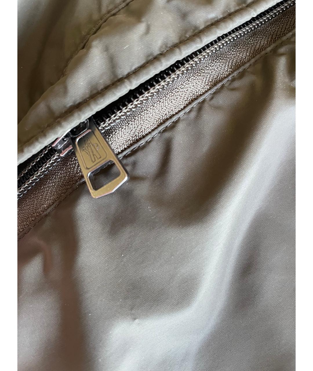 MONCLER Хаки полиэстеровая куртка, фото 5