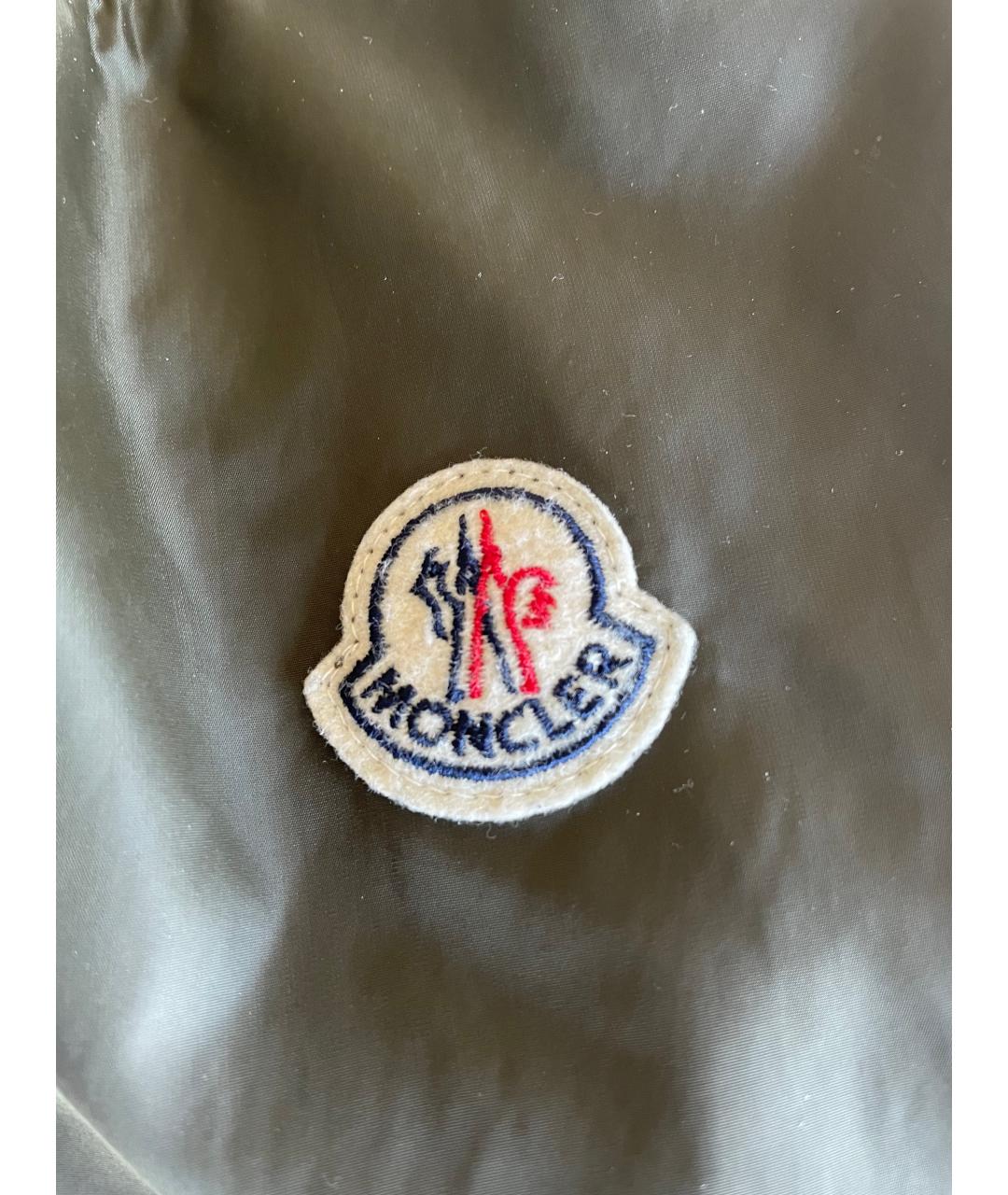 MONCLER Хаки полиэстеровая куртка, фото 6