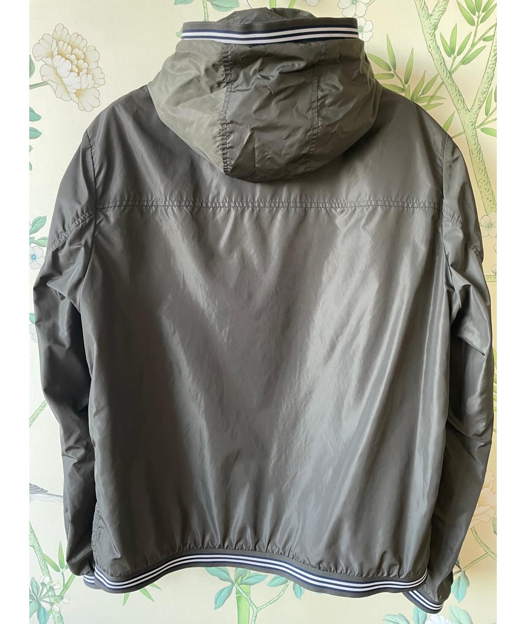 MONCLER Хаки полиэстеровая куртка, фото 2