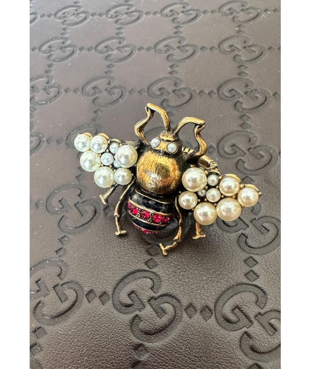 GUCCI Золотое латунное кольцо, фото 6