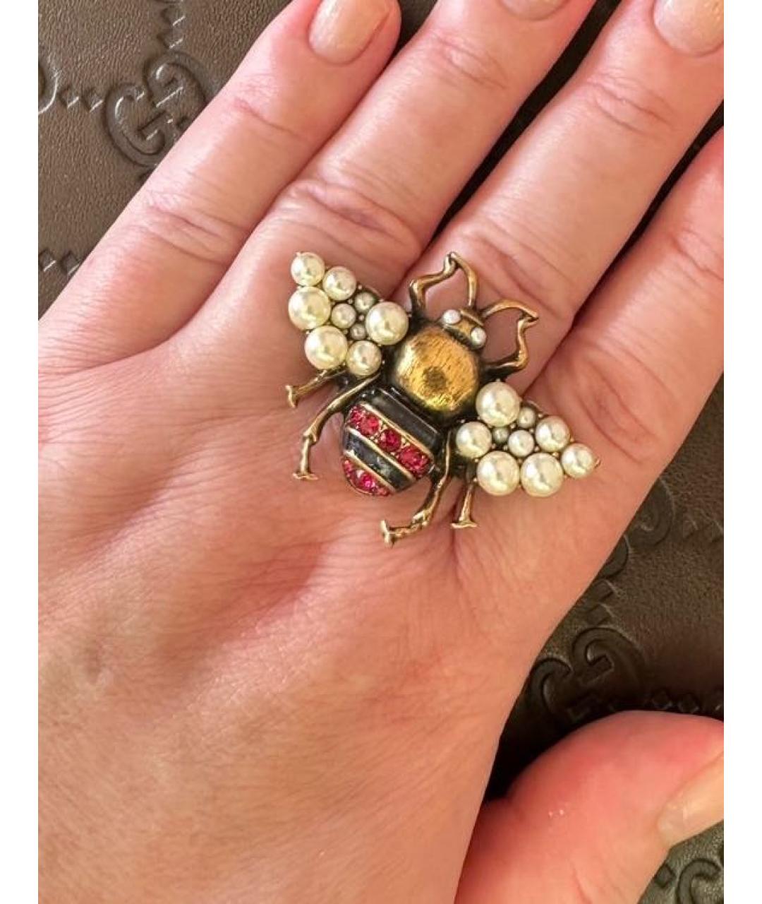 GUCCI Золотое латунное кольцо, фото 4