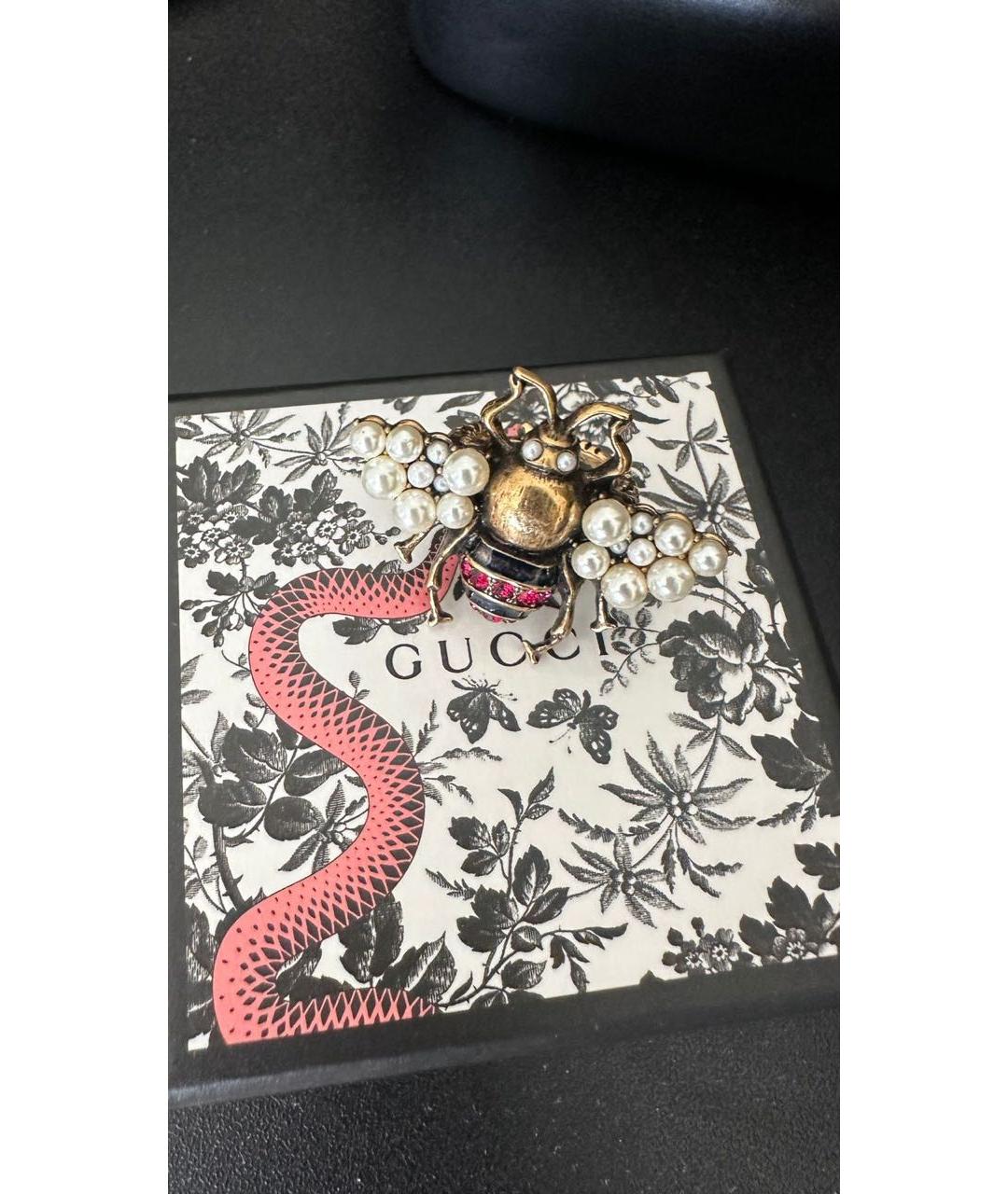 GUCCI Золотое латунное кольцо, фото 5