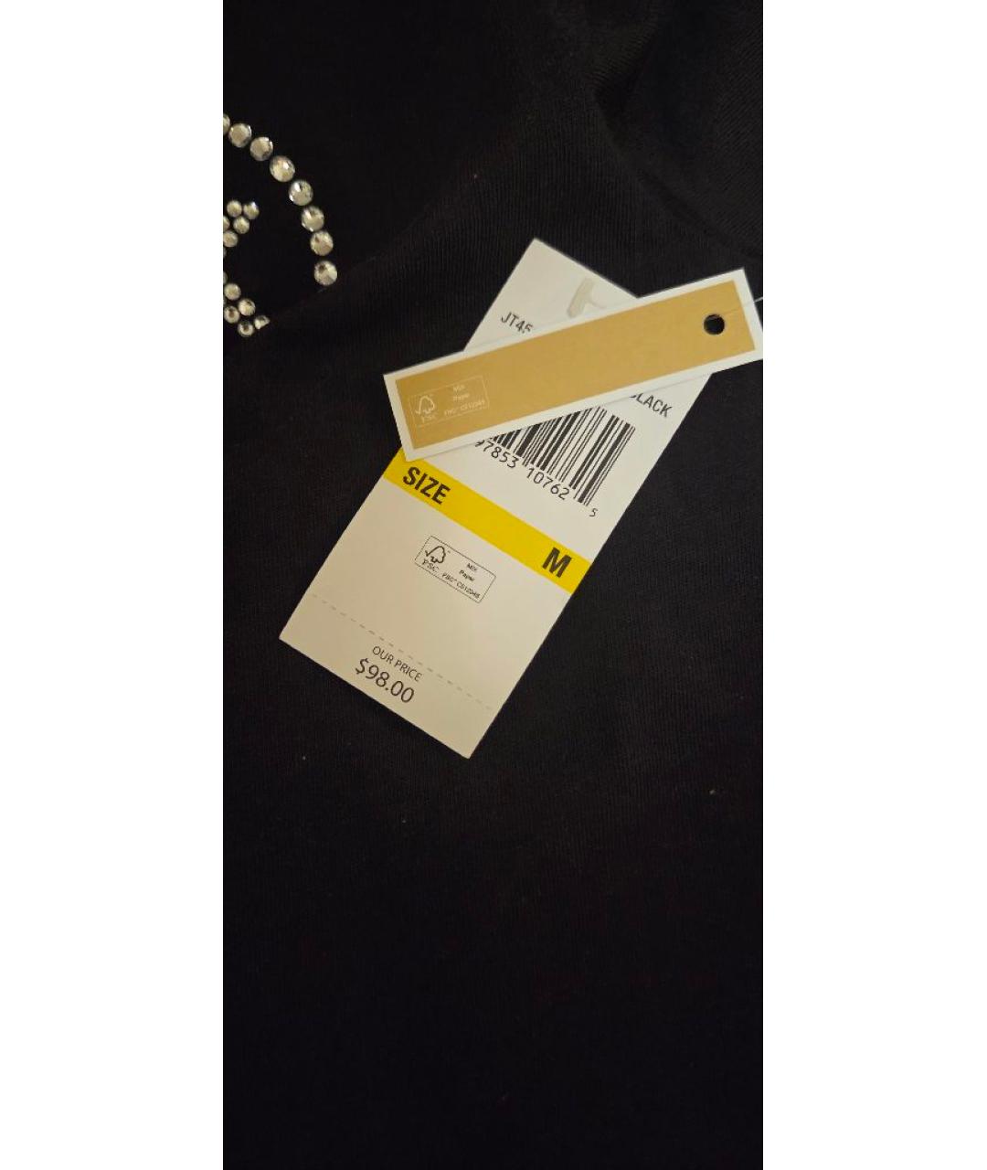 MICHAEL KORS Черная хлопковая футболка, фото 3