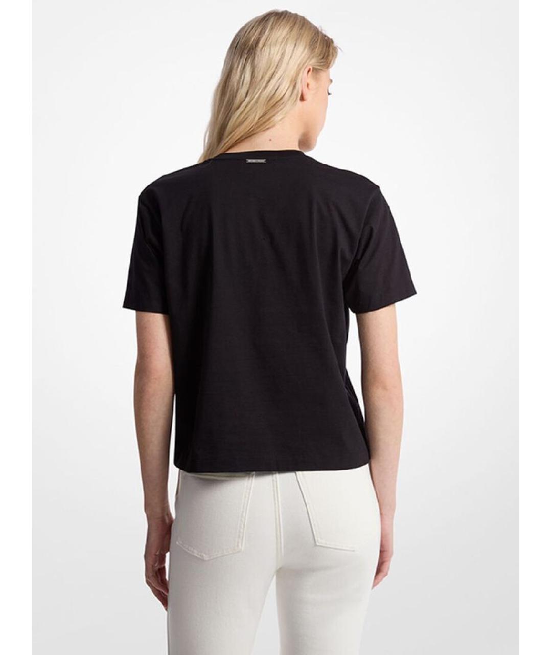 MICHAEL KORS Черная хлопковая футболка, фото 2