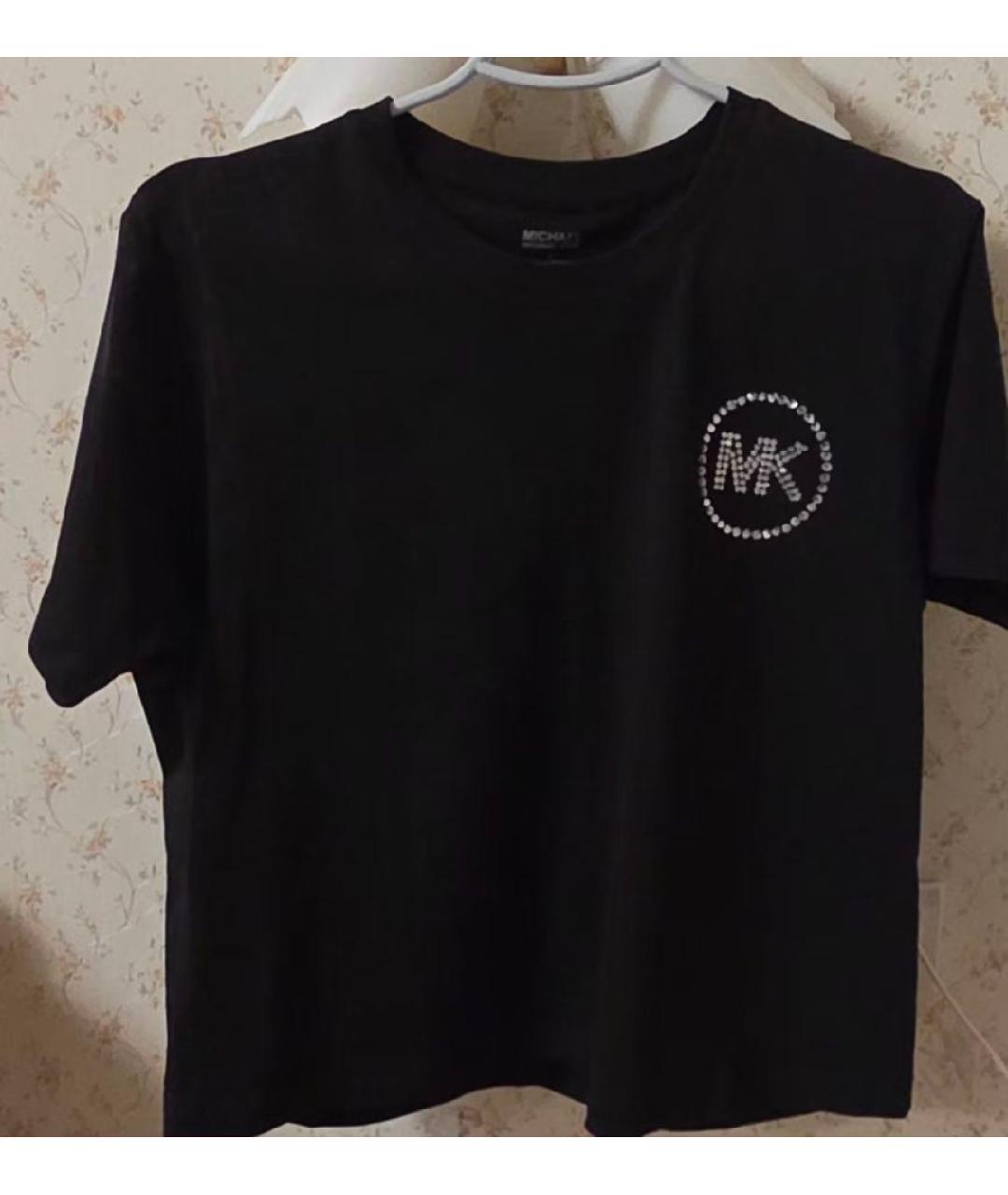 MICHAEL KORS Черная хлопковая футболка, фото 5
