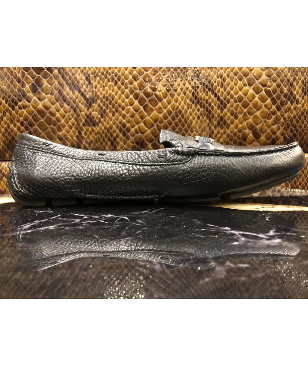 PRADA Черные кожаные мокасины, фото 7