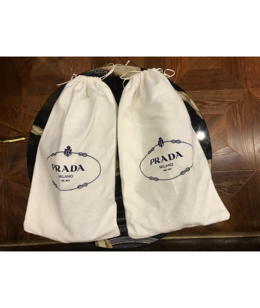 PRADA Черные кожаные мокасины, фото 5