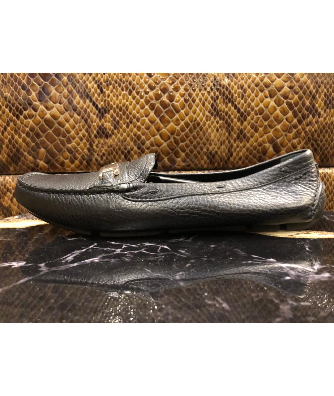 PRADA Черные кожаные мокасины, фото 6