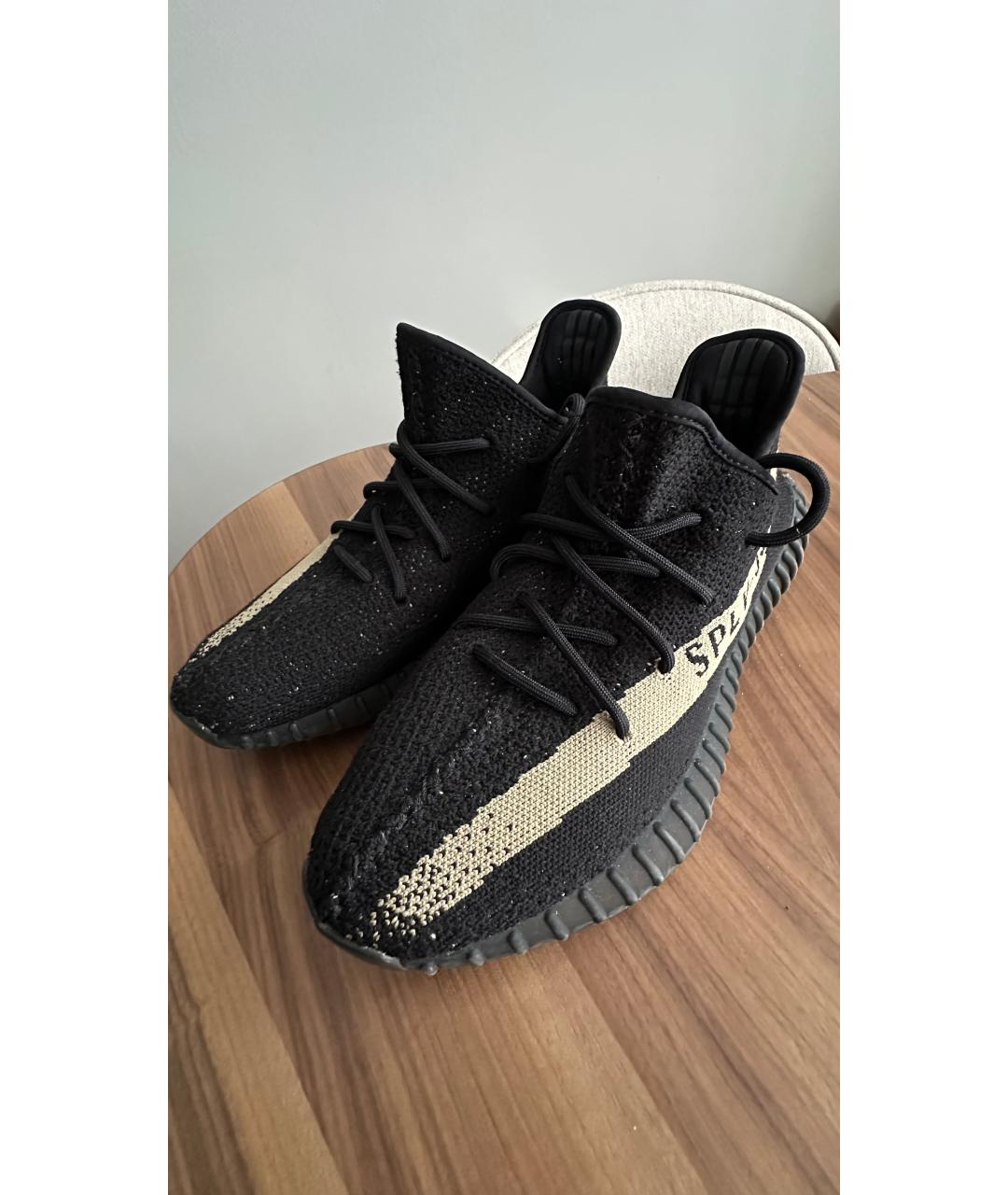 ADIDAS YEEZY Черные текстильные низкие кроссовки / кеды, фото 3