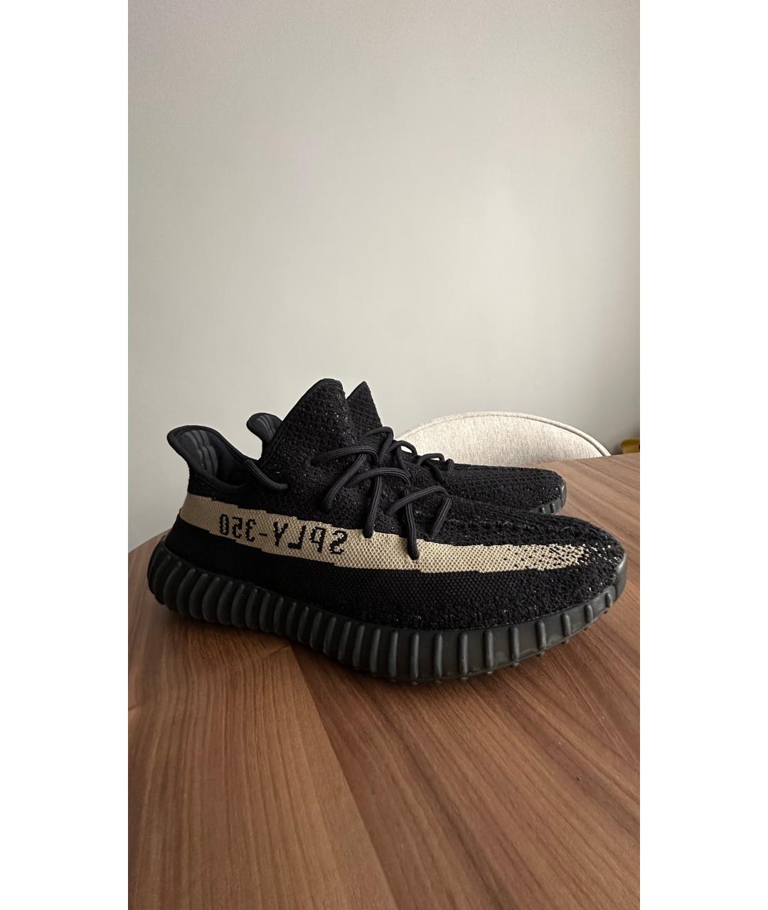 ADIDAS YEEZY Черные текстильные низкие кроссовки / кеды, фото 8