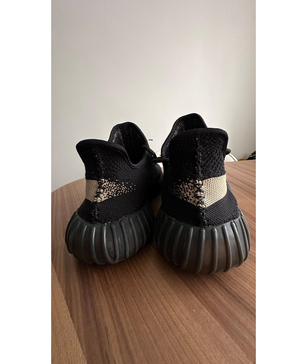 ADIDAS YEEZY Черные текстильные низкие кроссовки / кеды, фото 4
