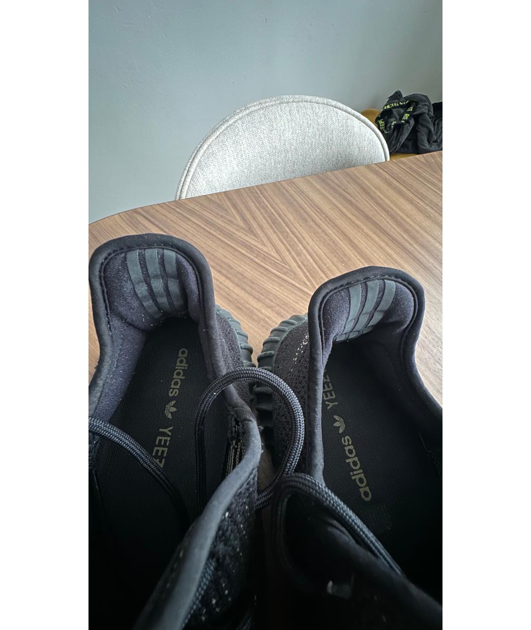 ADIDAS YEEZY Черные текстильные низкие кроссовки / кеды, фото 6