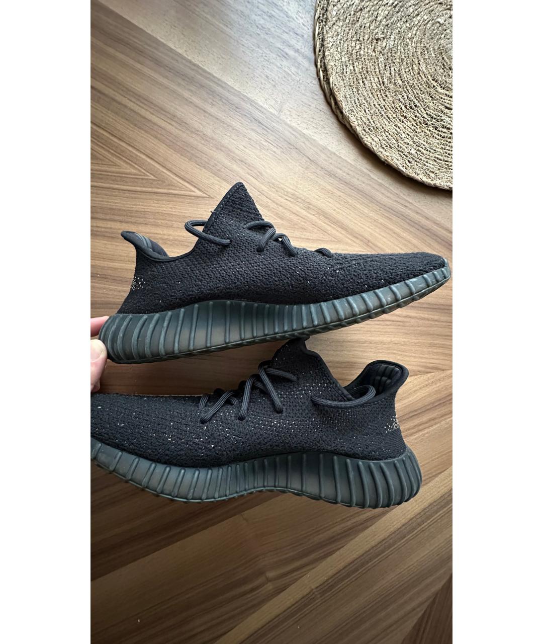 ADIDAS YEEZY Черные текстильные низкие кроссовки / кеды, фото 7