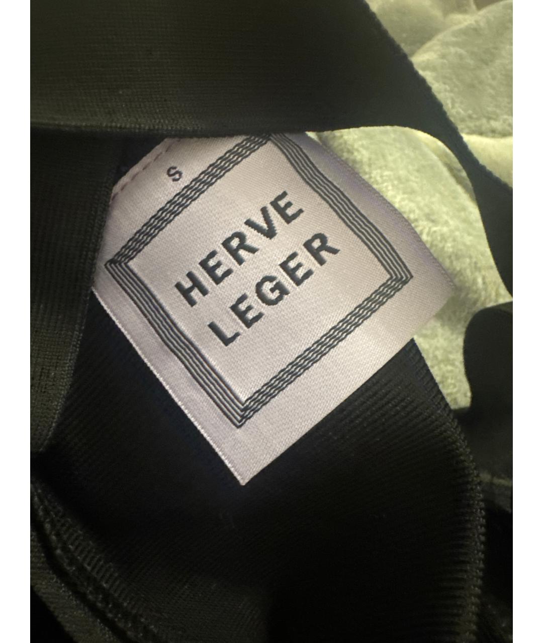 HERVE LEGER Черное вискозное коктейльное платье, фото 3