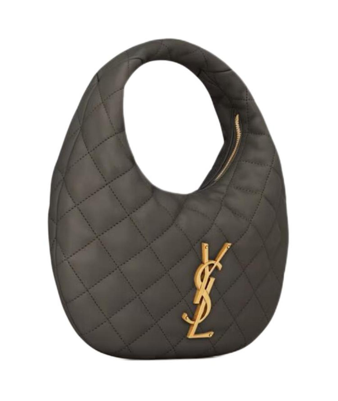 SAINT LAURENT Серая сумка через плечо, фото 2