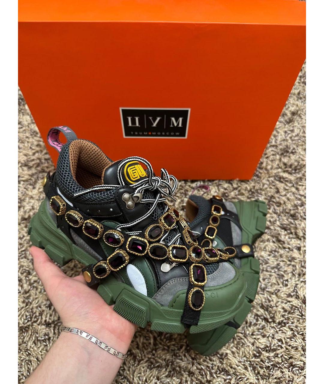 GUCCI Зеленые кроссовки, фото 8