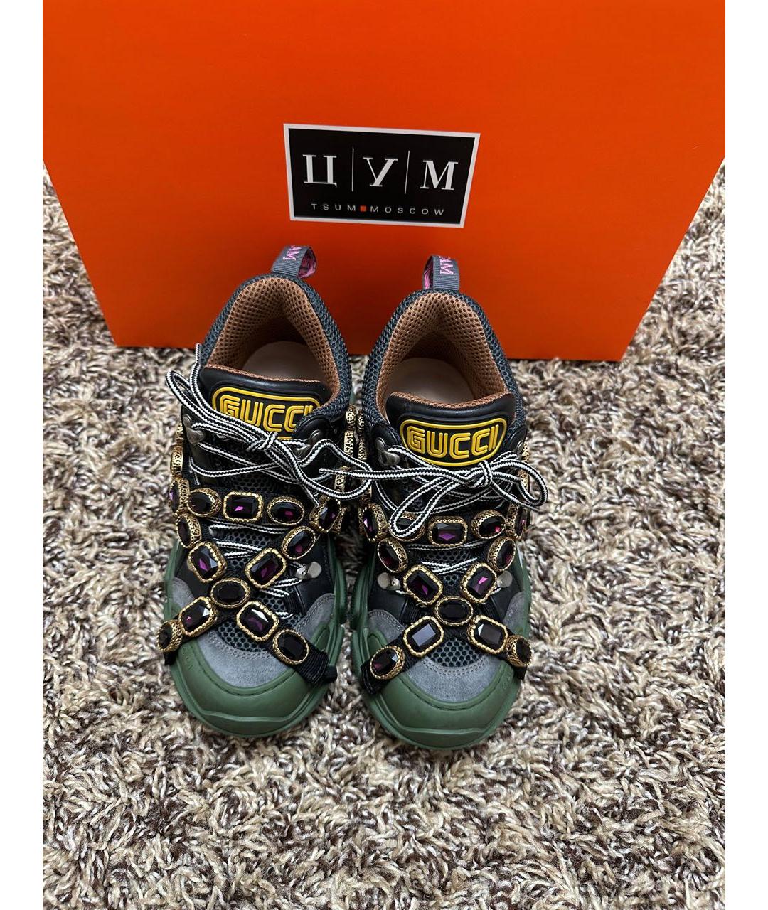 GUCCI Зеленые кроссовки, фото 4
