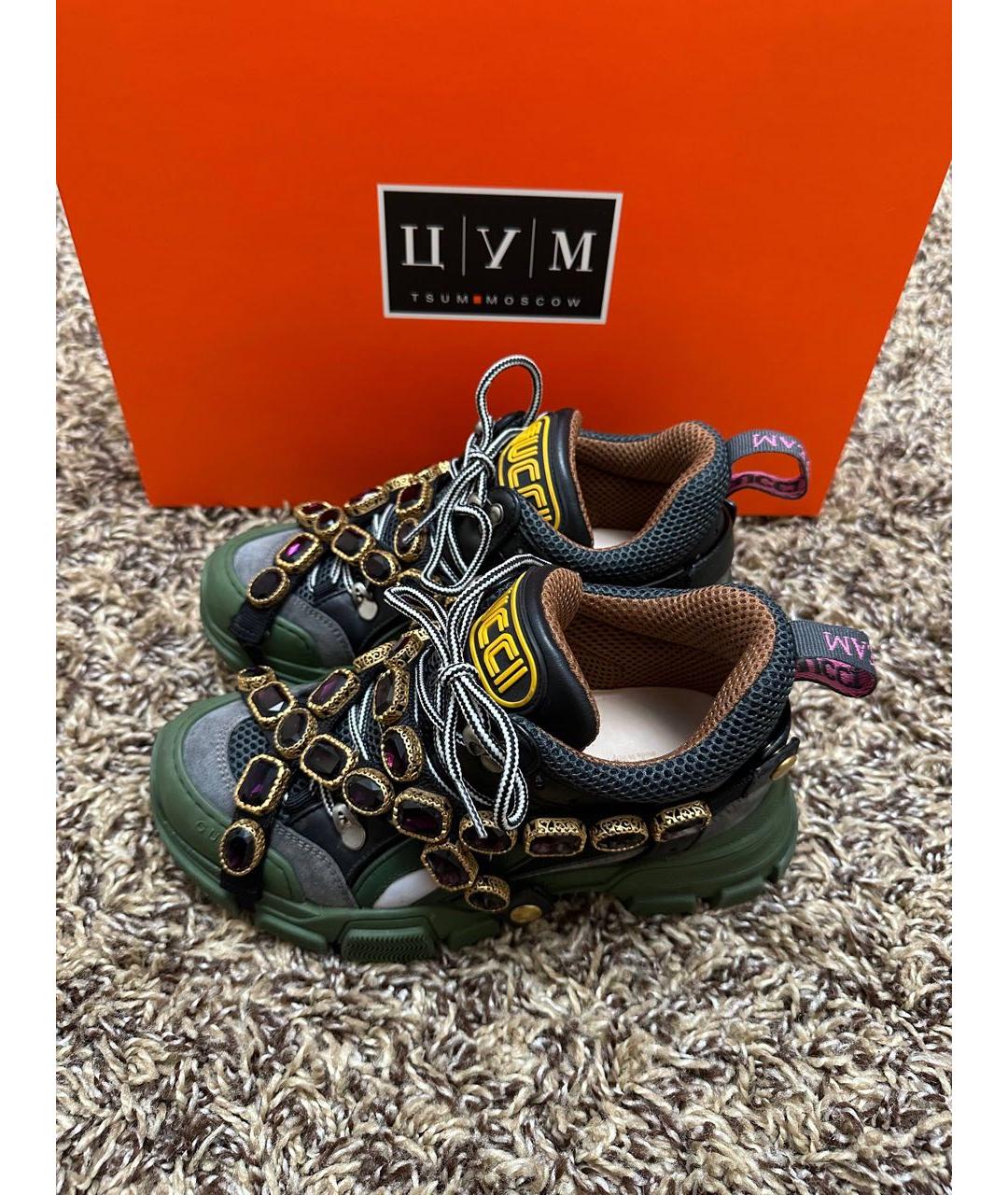 GUCCI Зеленые кроссовки, фото 3