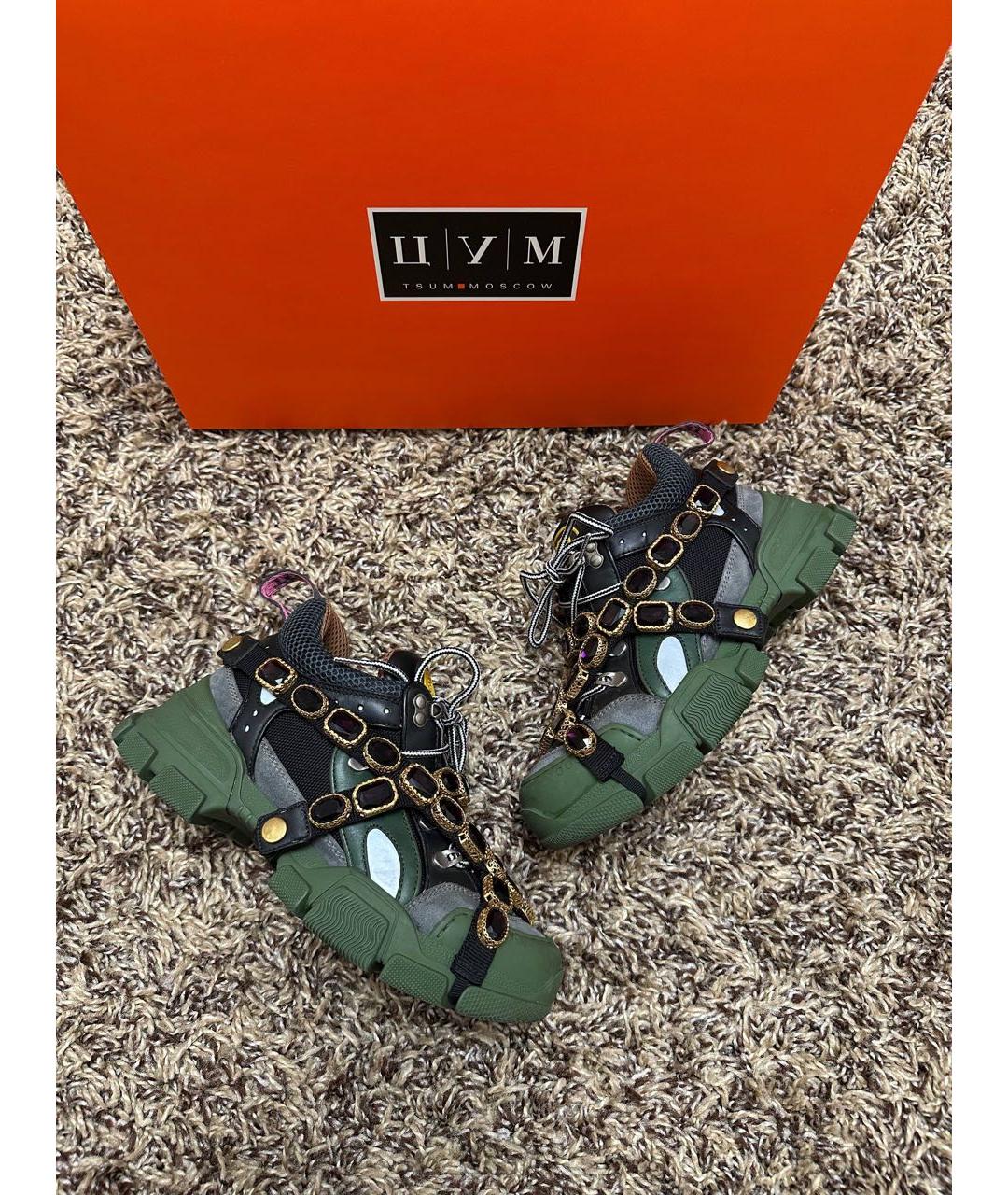 GUCCI Зеленые кроссовки, фото 2