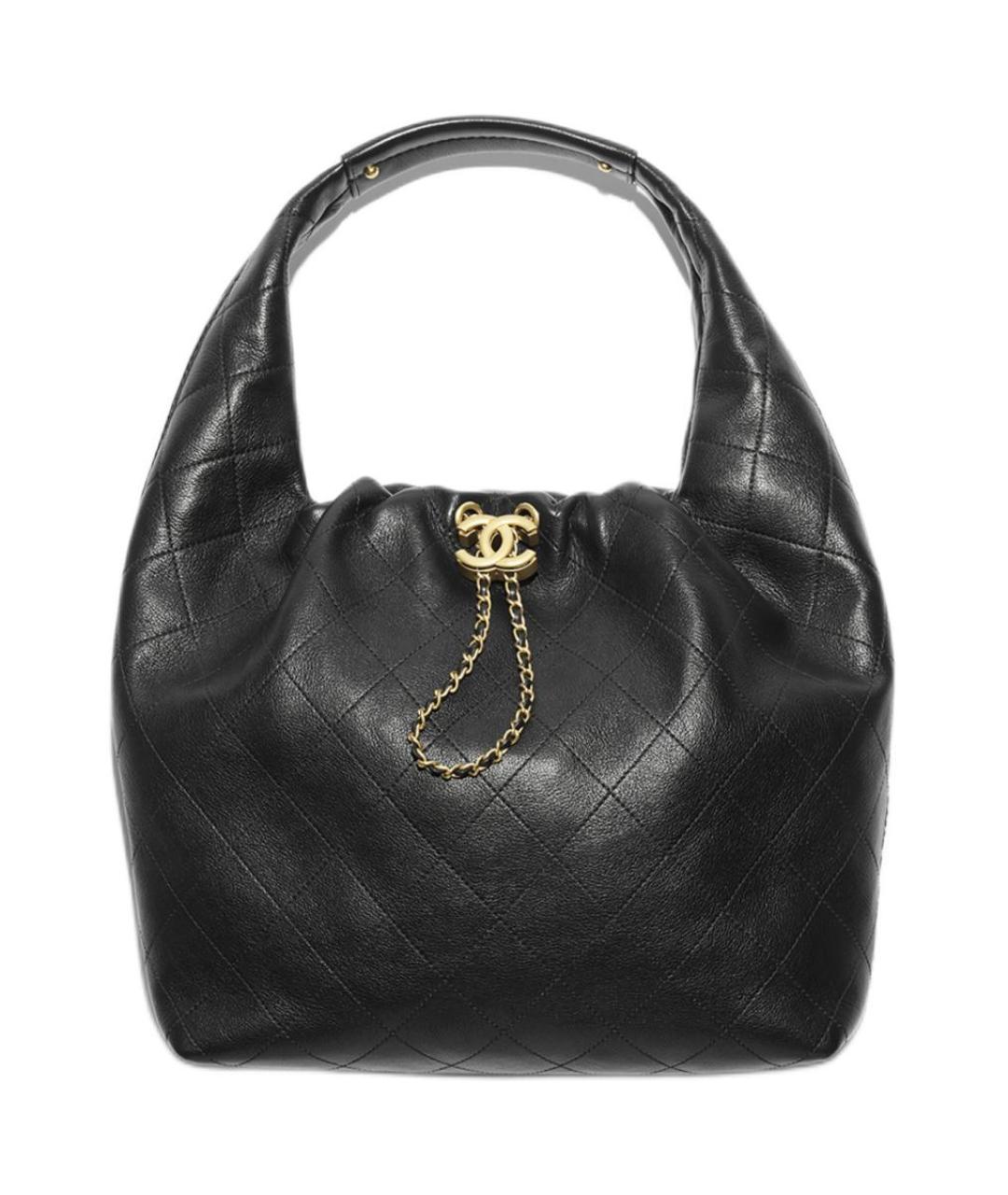 CHANEL Черная кожаная сумка через плечо, фото 1