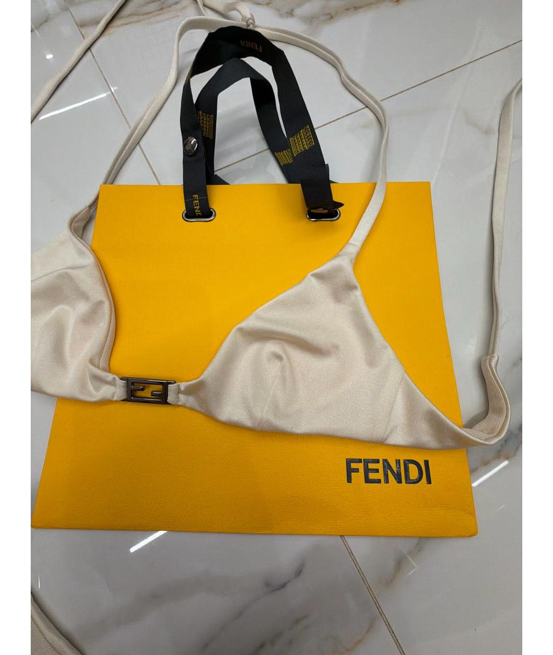 FENDI Бежевый полиамидовый купальник, фото 2