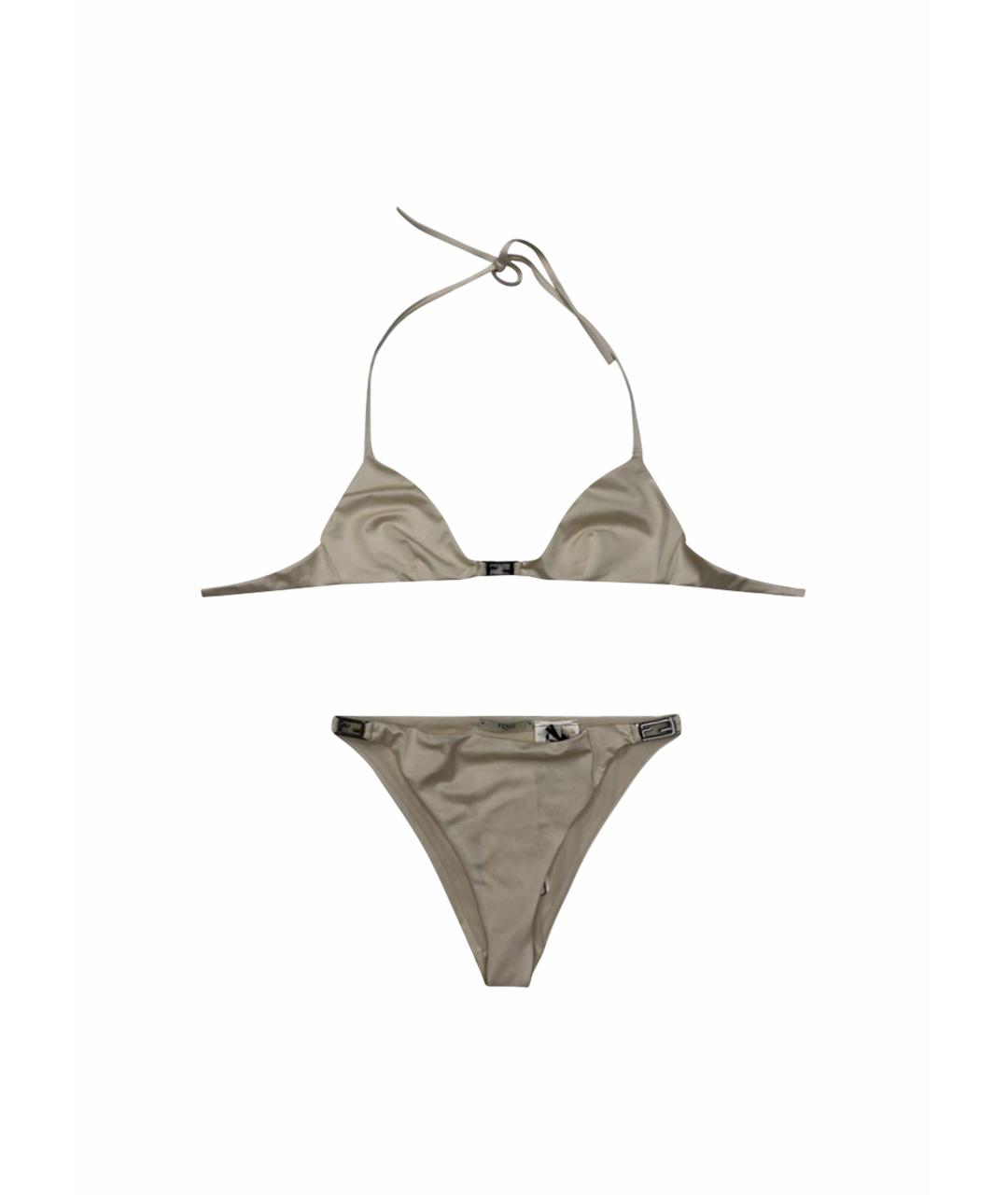 FENDI Бежевый полиамидовый купальник, фото 1