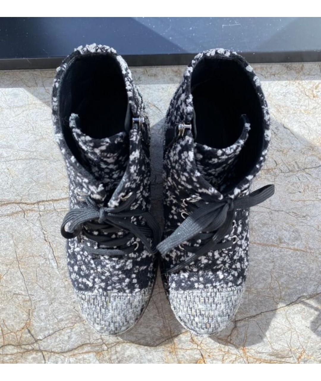 CHANEL Черные кожаные ботинки, фото 7