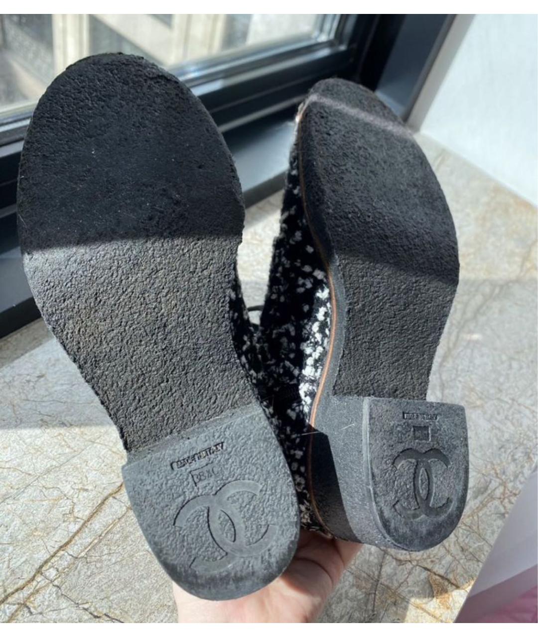 CHANEL Черные кожаные ботинки, фото 6