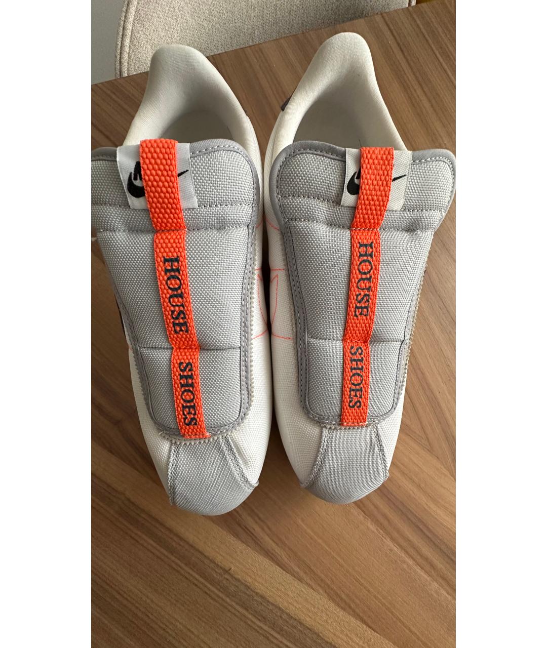 NIKE Белые текстильные низкие кроссовки / кеды, фото 3