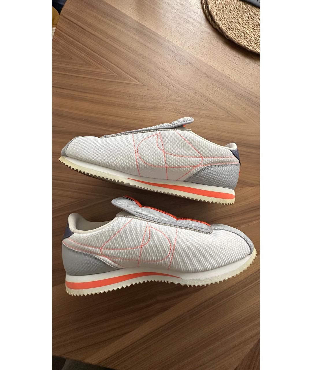 NIKE Белые текстильные низкие кроссовки / кеды, фото 7