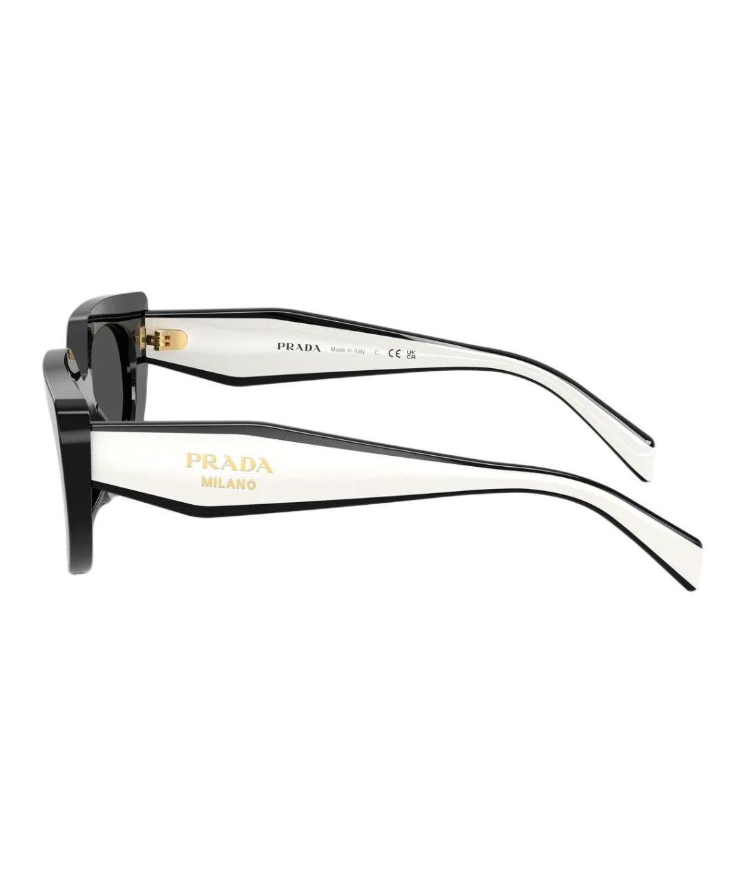 PRADA Черные пластиковые солнцезащитные очки, фото 4