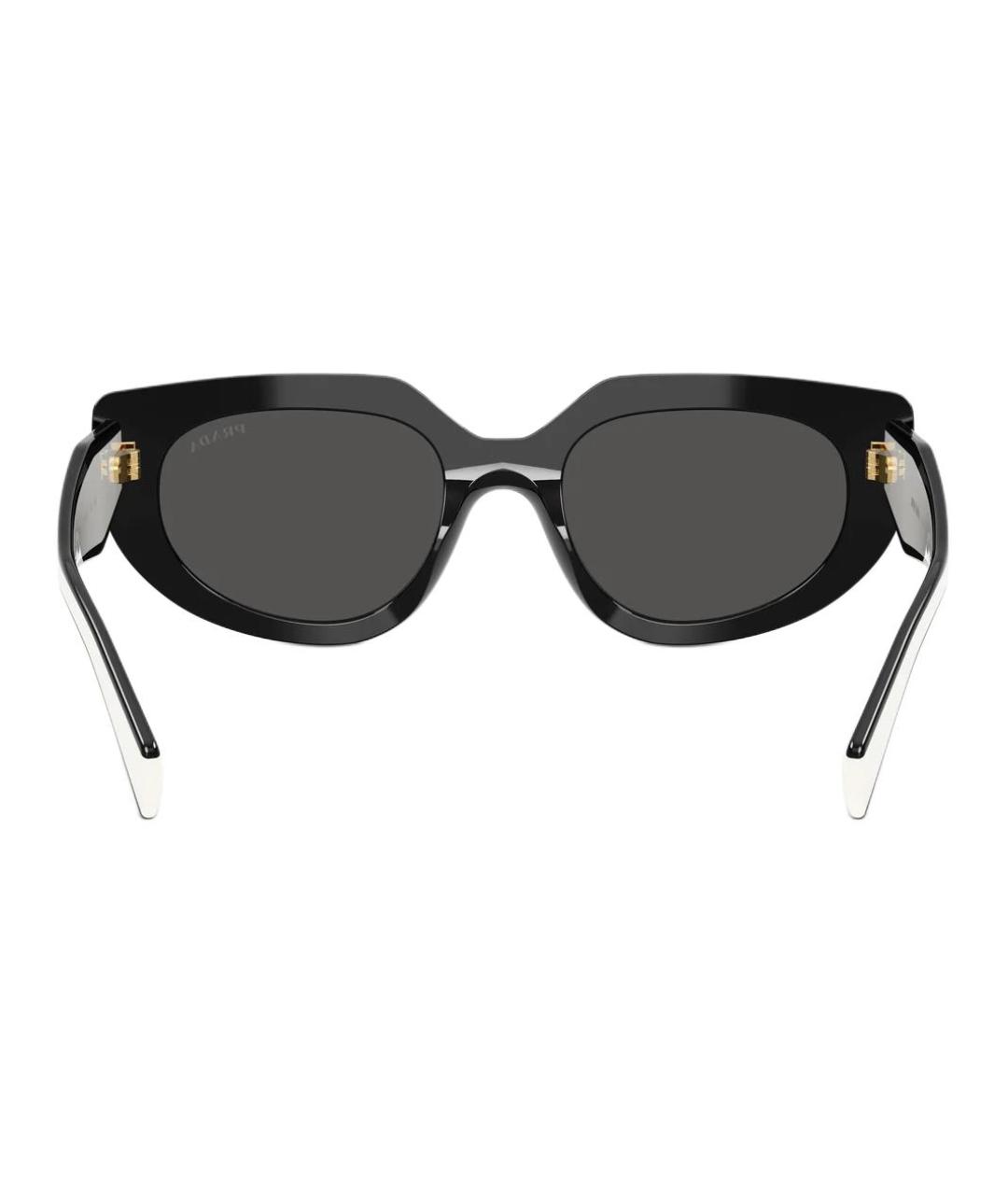 PRADA Черные пластиковые солнцезащитные очки, фото 3
