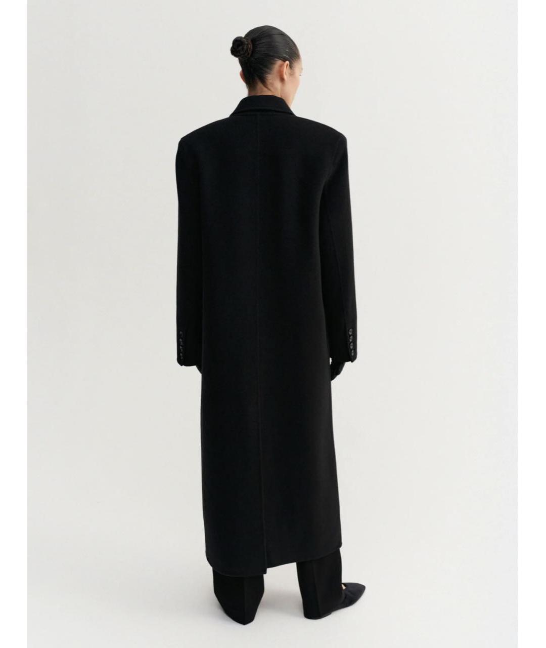 ALMADA LABEL Черное шерстяное пальто, фото 2