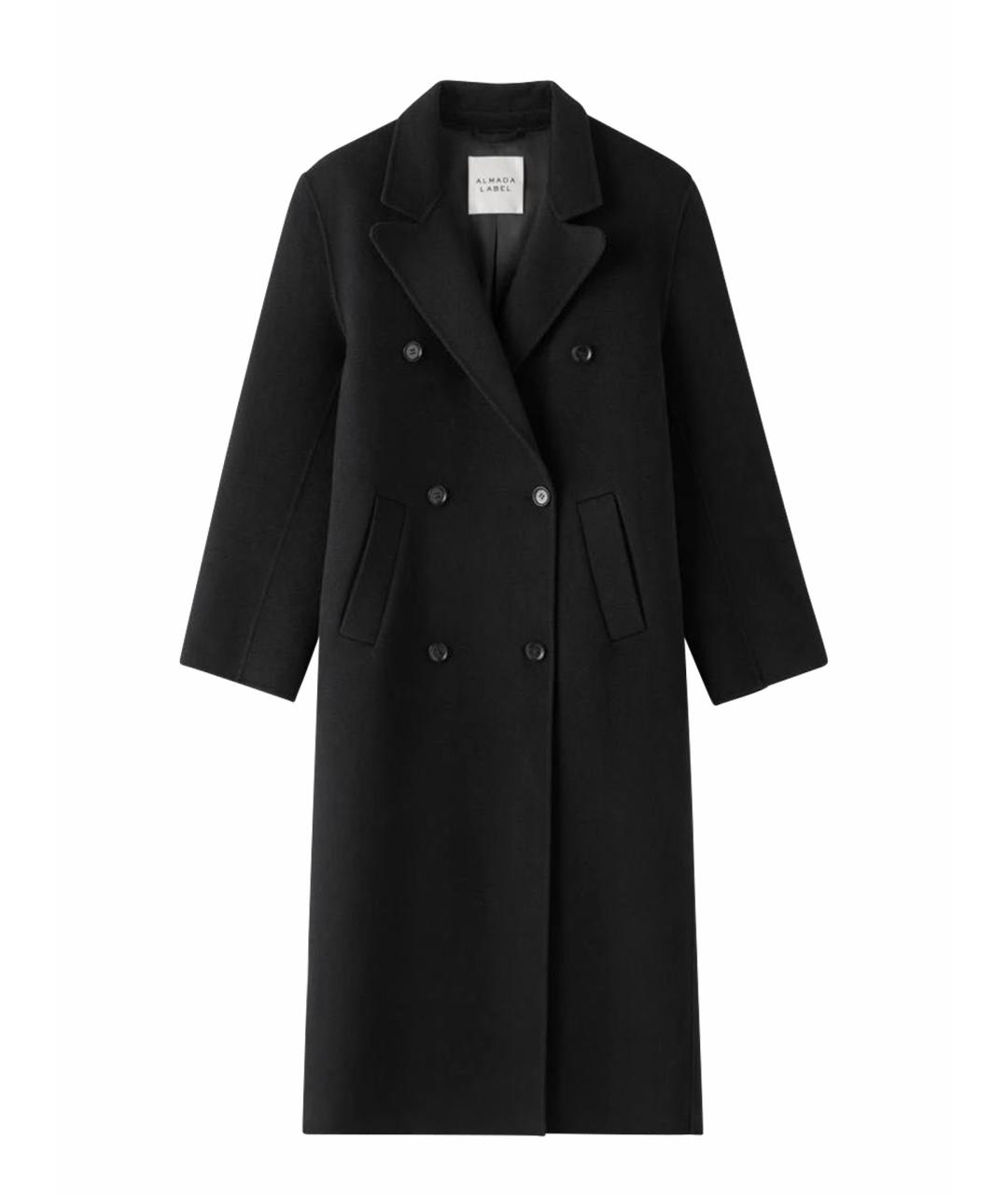 ALMADA LABEL Черное шерстяное пальто, фото 1