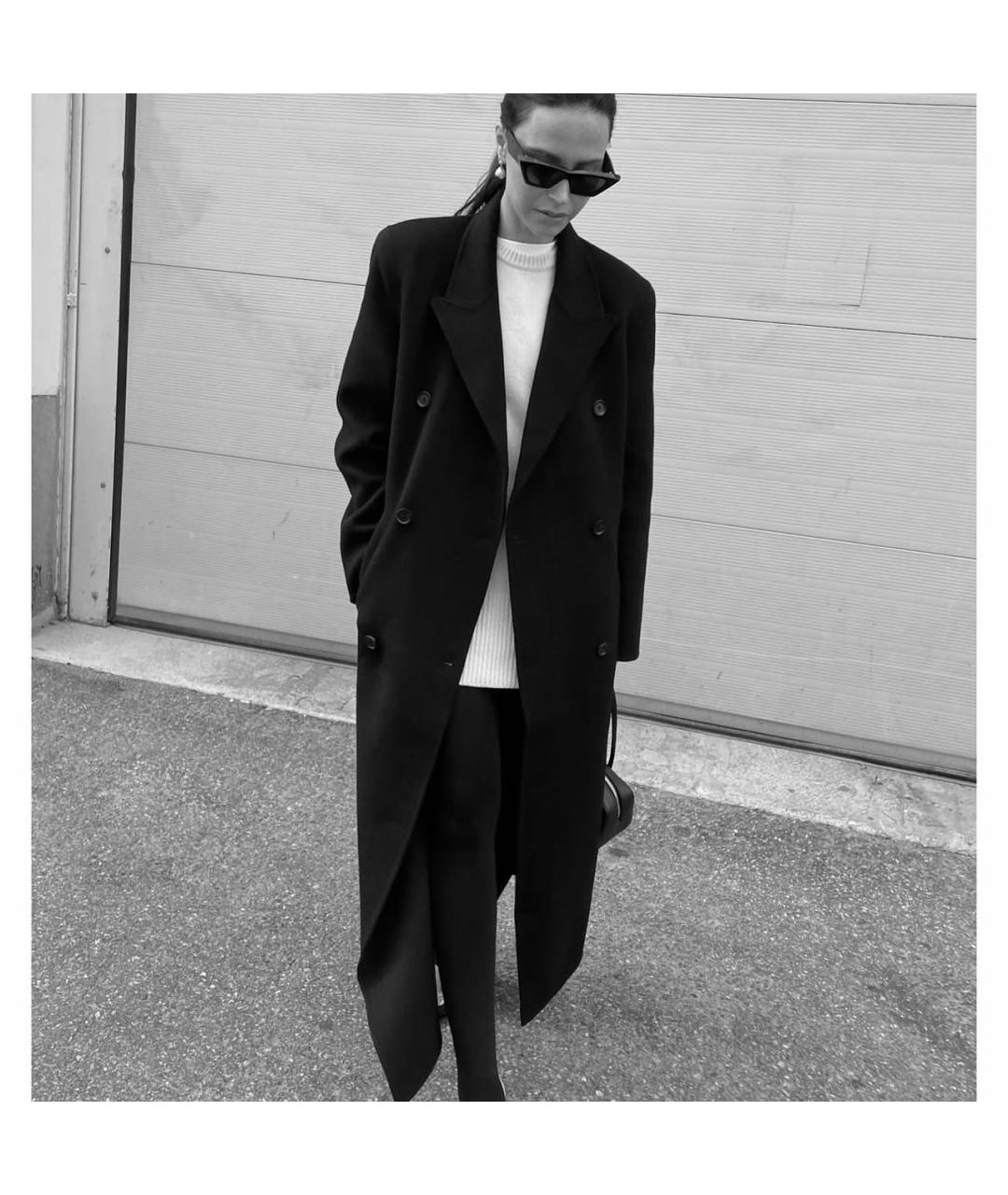 ALMADA LABEL Черное шерстяное пальто, фото 8