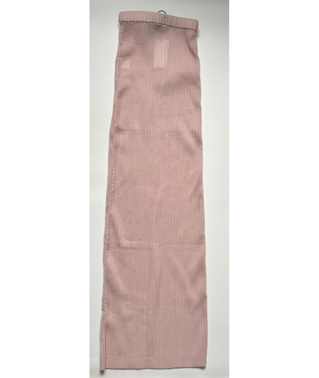 LUDOVIC DE SAINT SERNIN Розовая полиэстеровая юбка макси, фото 2