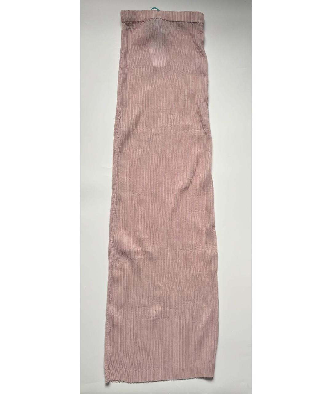 LUDOVIC DE SAINT SERNIN Розовая полиэстеровая юбка макси, фото 5